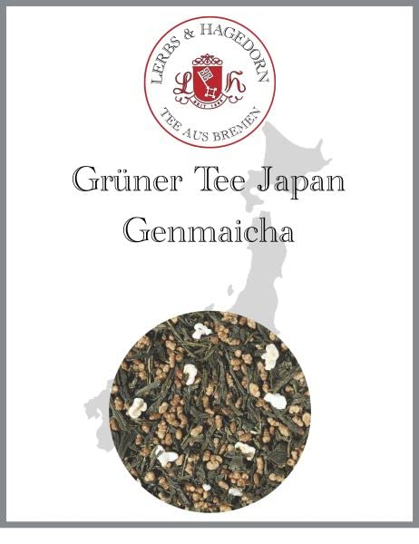 Lerbs & Hagedorn, Grüner Tee Japan Genmaicha |Sanft Mit Leicht Süßlich Nussig Karamellig 1kg (ca. 81 Liter) Mit Geschälter Reis