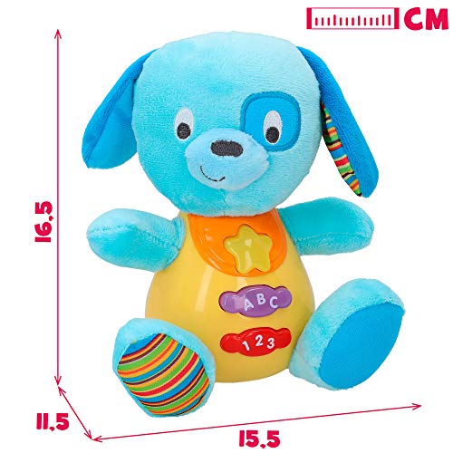 winfun 85175 Peluche para bebés que habla y luces de colores, Idioma Español, Perro - imagen 6