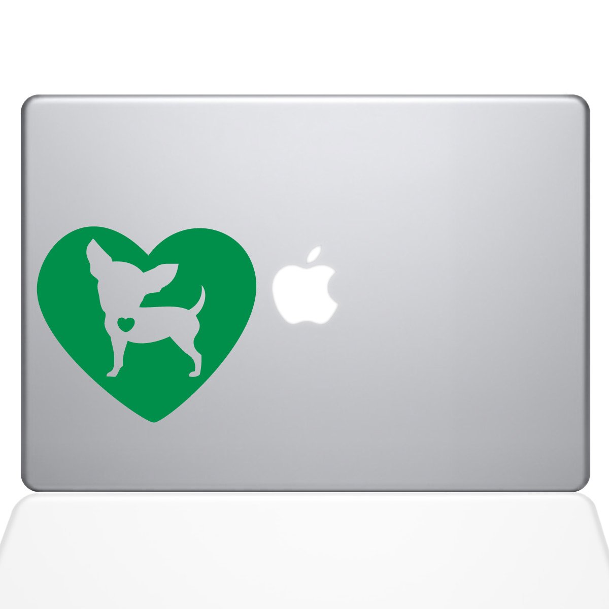 Vinilo Chihuahua verde resistente de alta adherencia para MacBook 13