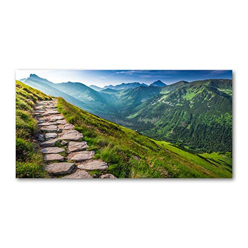 Toile paysage vert chemin dans les Tatras pour un salon apaisant