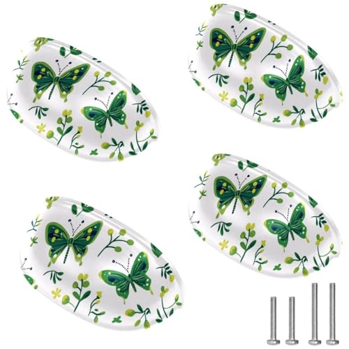 RODAILYCAY Uchwyty do Szuflad Motyl Kwiat