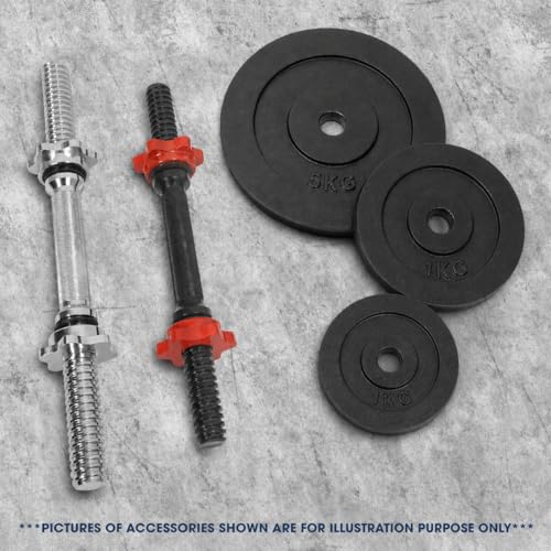 Image of Cast Iron Weight Plates for Home Gym (Centre Hole 30mm)- Standard Gym Plates for Strength Training, Durable & Rust-Resistant, Multiple Weight Options | From the House of Healthycliq | Sedex Certified | Bodybuilding Fitness And Core Fitness (4KG (1KG X 4), Cast Iron)