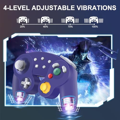 Wireless Controller for Nintendo Switch,Switch Pro Controller Compatible with Nintendo Switch/Switch OLED/Switch Lite/PC,6-Axis Gyro Motion,Wake-up,Vibration & Turbo,Purple