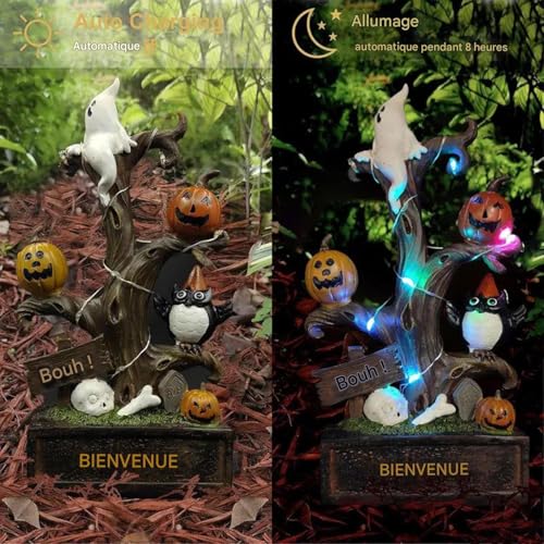 Sculpture d'arbre pour Halloween : cadeau ornement en résine pour table - 8