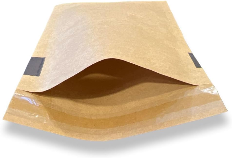 SECUREMENT® Paper Courier Bags/EcoFriendly Packaging/Recyclable Paper Bags/Paper Packing Bag/Paper Pouch/Water Resistent (80 GSM) With Permanent Self Adhesive Seal Tape (6.5x8 inches, 100 Pcs)