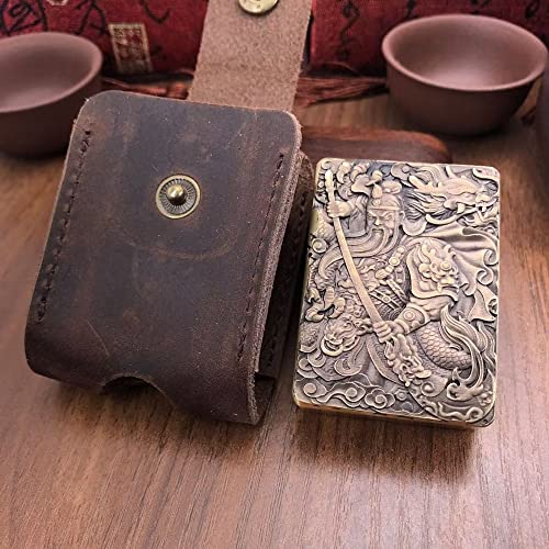 Berfea Lighter Case Cover Pouch Genuine Leather Lighter Belt Sheath Holder Protective Holster Compatible With Zippo Lighter #TOP4