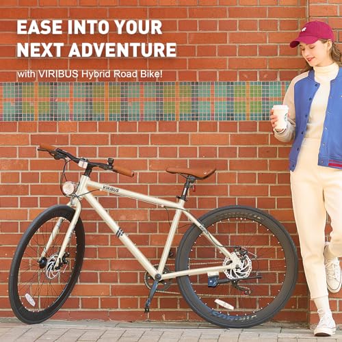 image for VIRIBUS Hybrid Bikes, 28 inch Road Bike for Men, Lightweight Aluminum 