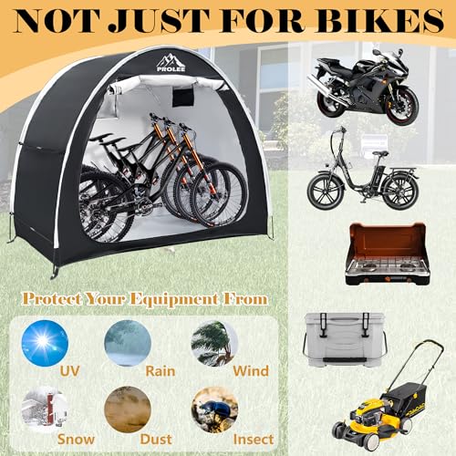 Prolee BT-6.6 Bike Shed 6.6Ft, Waterproof Oxford Fabric Storage Tent For 2 Bikes, Outdoor Storage thumb #1