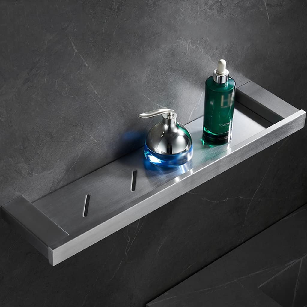 LUUYYI Bathroom Shower Caddy Organizer with Floating Shelves Wall Mounted Storage Rack for Cosmetics Shampoo Kitchen Seasoning Bottles