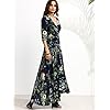 Milumia-Womens-Button-Up-Split-Floral-Print-Flowy-Party-Maxi-Dress Milumia Women's Button Up Split Floral Print Flowy Party Maxi Dress Navy Blue X-Large
