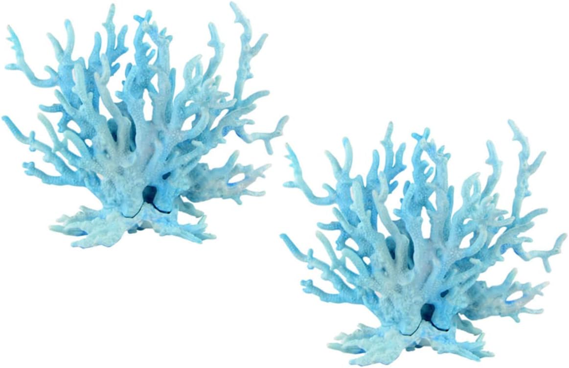 Angoily 6pcs Artificial Coral Aquarium Ornament Lifelike Resin Coral for Fish Tank Decor for Fresh and Easy to Clean and Maintain