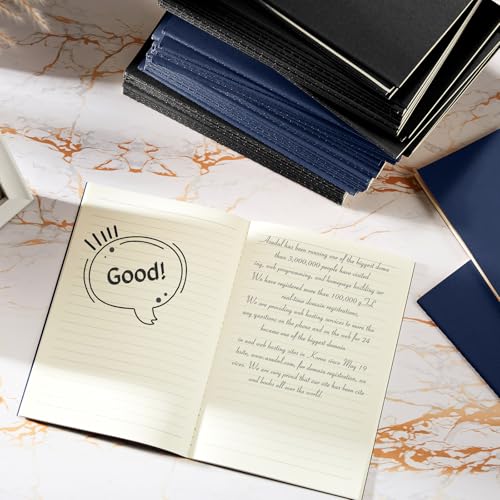 Image of Mimorou 100 Pcs A5 Journals Notebooks Bulk,Black,Navy,Lined