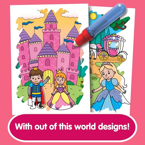 Galt Water Magic Fairytales Reusable Fairytale Colouring Books for Children Reusable Pictures for Kids to Colour Magically Reveal Hidden Pictures with Water Pen - Image 4