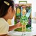 Disney Store Official Tinker Bell Story Doll - 11 Inches - Includes Coloring Book and Additional Dress, Princess Doll in Classic Outfit, Disney Princess Toys for Girls