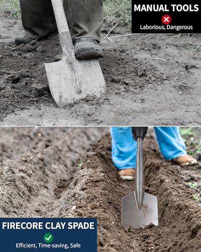 Firecore Sds Max Clay Spade, Firecore 4-1/2 Inch X 17 Inch Steel Drill Shovel Bit For Sds Max Rotary Hammer Electric Jackhammer thumb #2