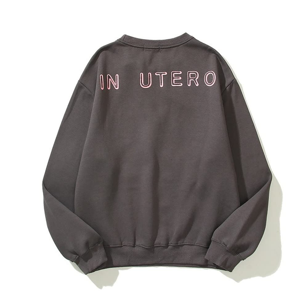 Moda Hip Hop Felpa per Unisex Adulti Adolescenti Nirvana Ala Stampa Manica Lunga Maglione Con Cappuccio Alla Moda Pullover Top