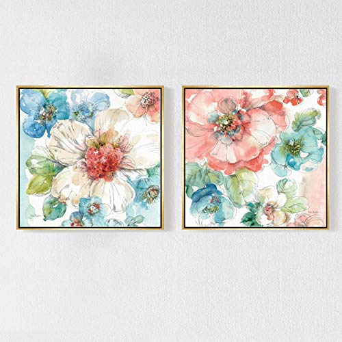 Toile peinture fleur style scandinave haute définition pour grand mur
