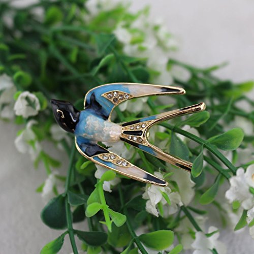 gazechimp 2x Moda Feminina Cristal Rhinestone Animal Bird Broche Pin Charme Jóias