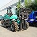 4 Ton Heavy Duty All Terrain Electric Forklift Truck, Industrial Rough Terrain Forklift with Reinforced Forks & Solid Tires for Constructio