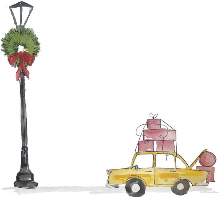 Great Papers! Holiday Taxi Hand Illustrated Holiday Letterhead, 8.5" x 11", 80 count (2020124)