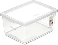 Ordene - Caixa Organizadora Plástica de 7,5 Litros com Tampa, Cor Cristal, Linha My Closet