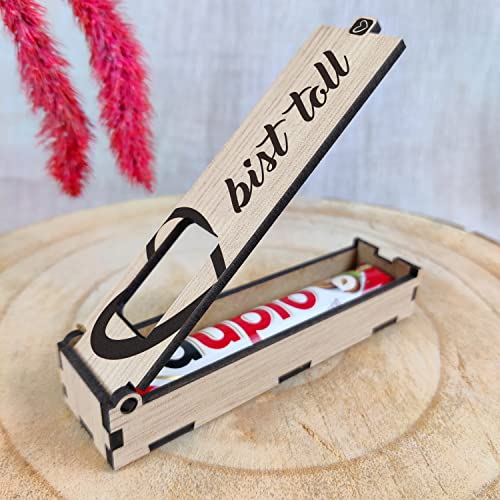 Du bist toll - Schokoriegel Geschenkbox inkl. Duplo - kleines Geschenk für Frauen, Mann, Mama, Beste Freundin, Schokolade