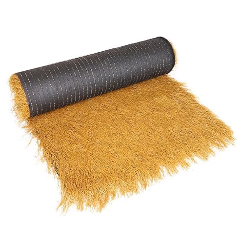 Techo de paja de palma mexicana artificial para tejado de hierba ciega de pato, tipo alfombra de polietileno, rollo de paja sintética de plástico para cabaña Tiki, patio, valla, bar, fiesta, cenador,