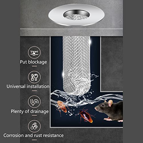 Filtro de desagüe para cocina y baño de acero inoxidable miniatura 6