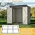 Mulinsonfly 6x4 FT Outdoor Metal Storage Shed with Frame Floor & Sloping Roof, Lockable Double Door, Weatherproof Steel Garden Shed for Tools, Lawn Equipment & Patio Supplies