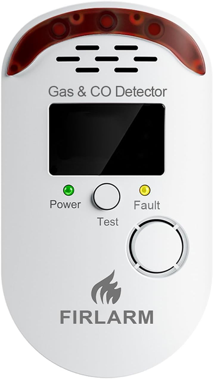 Plug in Natural-Gas-Detector for Home, Propane-Leak-Detector with LED Display, Portable Gas-Alarm for Kitchen, Apartment & Rvs