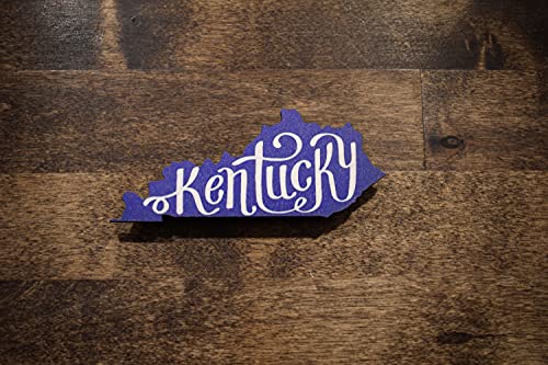 Imán Decorativo Con Forma Kentucky, Azul y Blanco miniatura 3