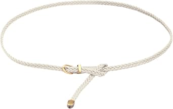 Ayliss Braided Belt Women PU Leather Skinny Woven Belt for Jeans Pants Thin Dress Waist Belt with Pin Buckle