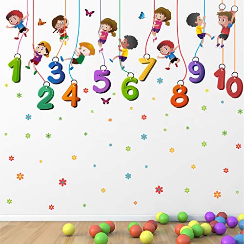 StickMe-Kids-Playing-Climbing-Up-The-Rope-Numbers-Baby-Kids-Learning-Education-Nursery-Pre-School-Kinder-Garden-Wall-Sticker-SM707-Multi-Colour-Vinyl-160cm-X-60-cm