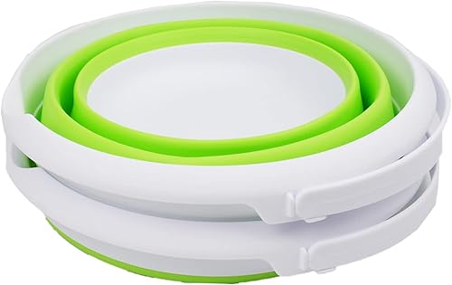Miniatura 2 de SAMMART Cubo de plástico plegable de 8,5 L (2,2 galones) - Tina redonda plegable - Cubo de agua portátil para pesca - Maceta al aire libre que