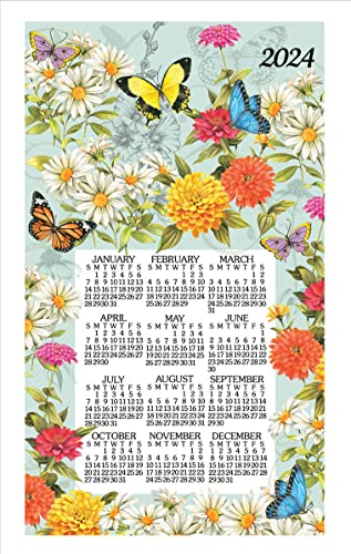 Kay Dee Designs Butterfly Garden 2024 Calendar Towel