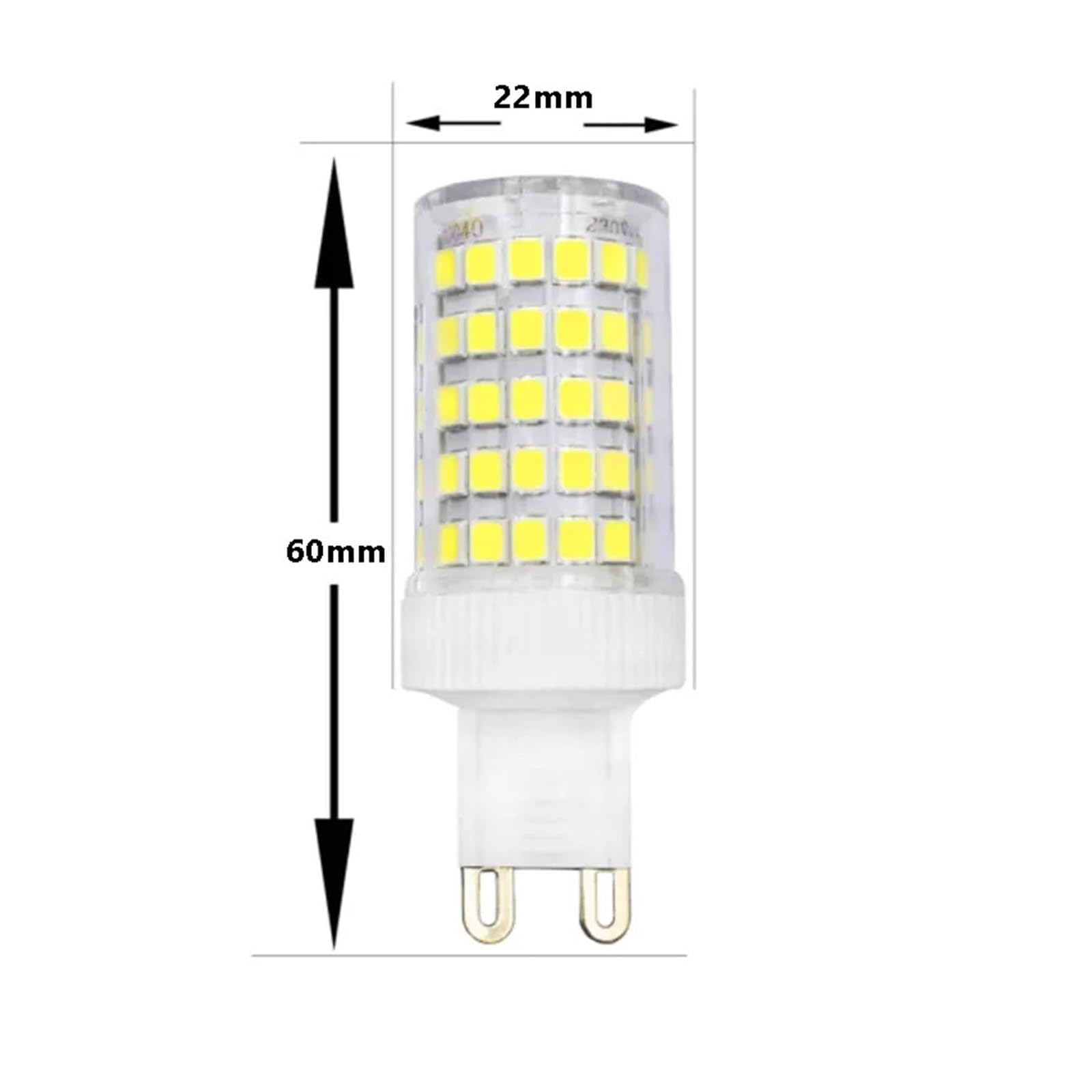 5 Sztuk Jasne Małe Mini G9 Żarówka LED Kukurydza Światło 86 Diod Led 10w 3000k 6000k Wymień 80w 100w Lampa Halonowa Niskie ZużYcie Energii(White 6000k 6500k)