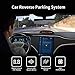 EKYLIN Wireless Car Parking Sensor, Reverse Radar System with 4 Parking Sensors, Wireless LED Distance Display with Sound Warning + 4 Silver Color Car Reverse Parking Sensors for Cars Vans RV Trailer
