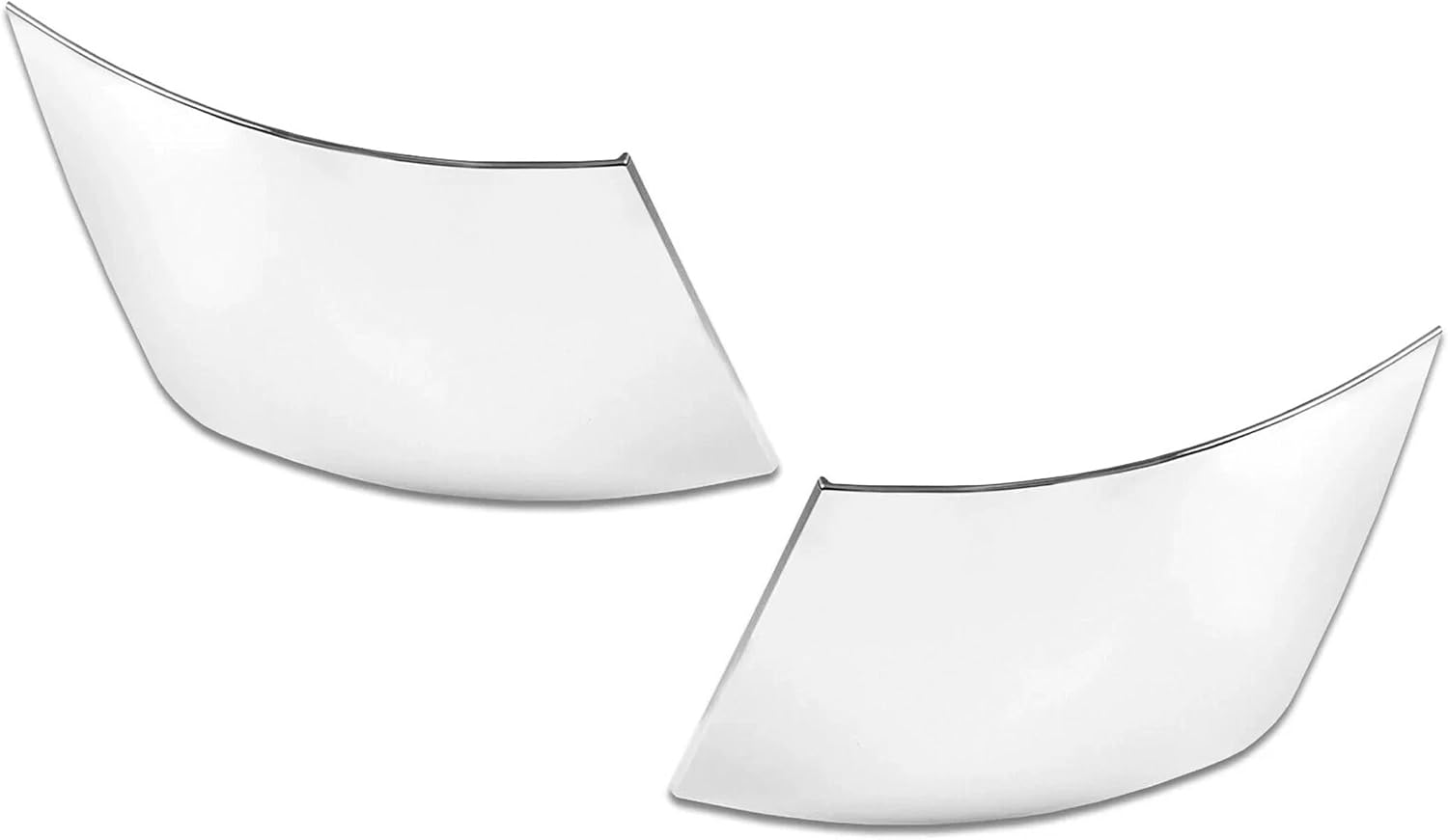 KOZAK Bumper Extension Corner Plastic No Fog Light Hole w/Chrome Trims Set and Bracket, Right Passenger Side Compatible with Volvo VNL 2004-2015, Includes Logo, 2x 22" Windshield Wipers, Vest