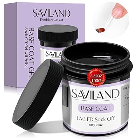 Saviland Gel Top Coat - 3.5 Uncji DużA Pojemność No Wipe Top Coat Clear Gel Nail Polish Soak Off żEl U V Led Dla PocząTkująCych ProfesjonalistóW Strona GłóWna Diy Nail Salon Manicure