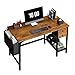 Lufeiya Computer Desk with Drawers - 40 Inch Work Small Desk for Bedroom Home Office, Simple Study Writing Table PC Desks with Drawer Storage Shelves, Rustic Brown