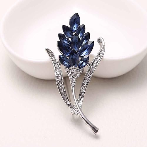 Miniatura 4 de Ezing Broche de cristal plateado plateado de 4 piezas de accesorios de ropa