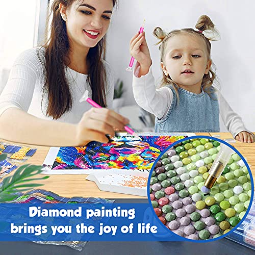 HIMBIU 5D Diamond Painting Kits Volledige Boor Zonsondergang Bos, Landschap Strass Borduurwerk Schilderij Kits, Arts… - Image 8