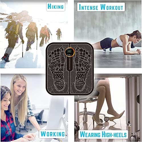 EMS Foot Massager,Folding Portable Electric Massage Mat, Electronic Muscle Stimulatior Feet Massage Promoting Blood Circulation Muscle Pain Relief