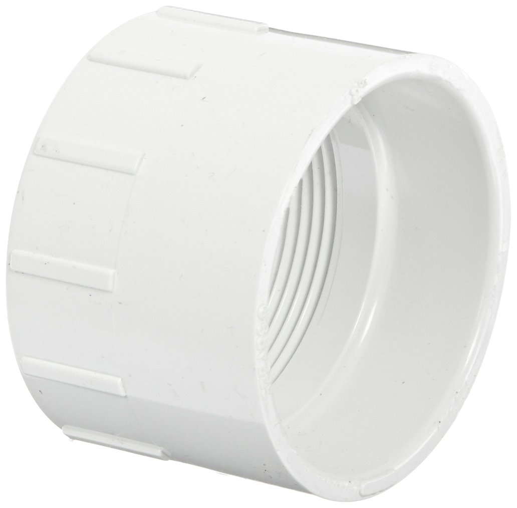 Spears P101 Series PVC DWV Pipe Fitting, Adapter, 2" NPT Female x 2" Hub