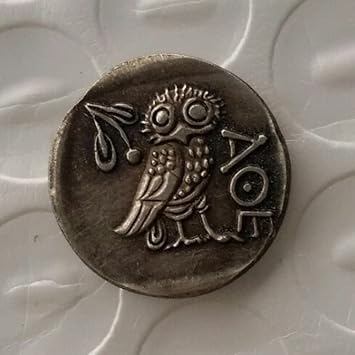 Copy Coin, Commemorative Coin, Coin Rare Vintage Ancient Athens Greece White Drake Atna Greek Owl Coin