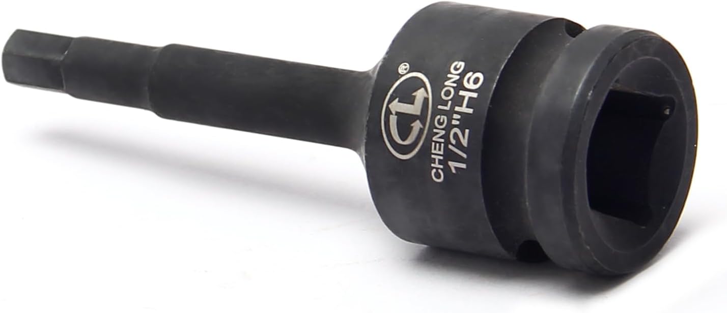 Utoolmart 6mm Hex Impact Bit Socket - 1/2-Inch Drive Allen Bit Socket, Cr-Mo Steel, Master Impact Hex Driver, 1pcs