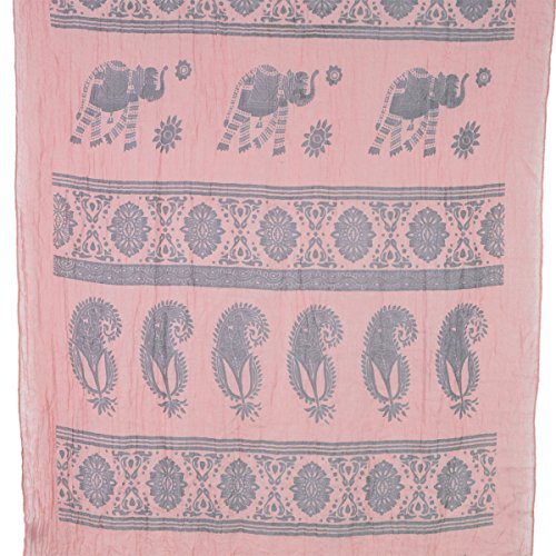 Unique Viscose Aztec Elephant & Paisley Print Frayed End Scarf - Diff Colors4