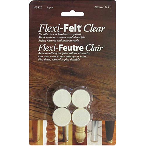 3/4 Inch Clear Flexi-felt Model Pad In Beige For Furniture Protection