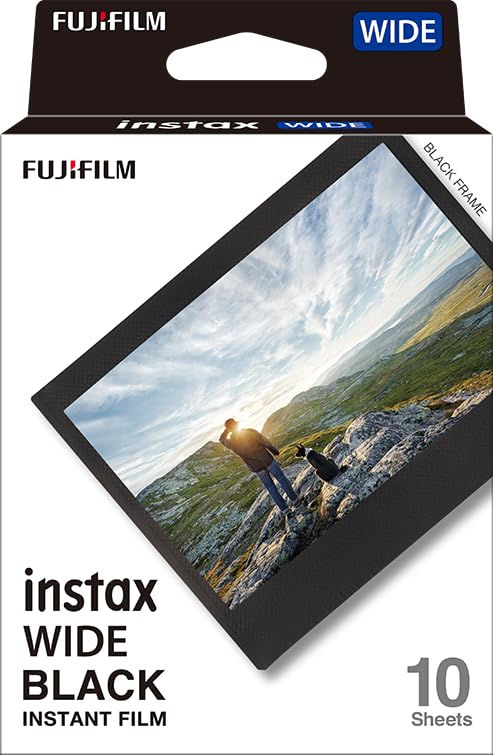 instax™ Wide Film, Black Frame, 1x10