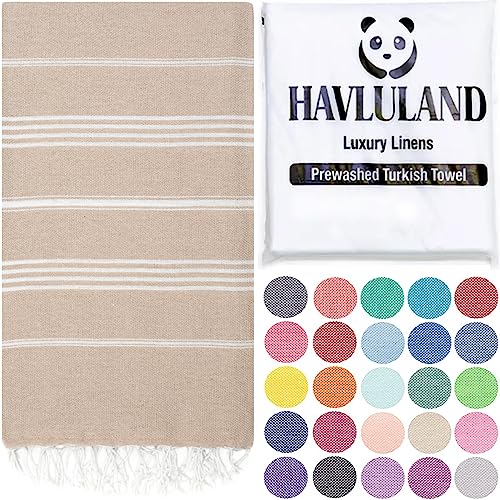 Havluland Turkish Beach Towel Oversized 39X71 Sand Free Beach Towels Quick Dry Towel Bath Towels Extra Large Turkish Towels For Bath Beach Pool Spa Gym Yoga Light Travel Blanket Gifts - Beige #TOP19